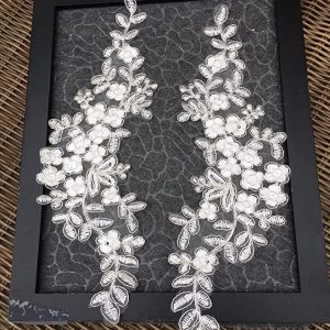 A61 apliques de encaje, tres pares bordado Appliques