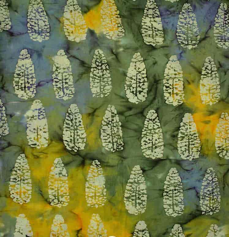 Hand Block Wax Batik Loom Textured Cotton Fabric - Image 3