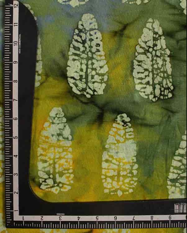 Hand Block Wax Batik Loom Textured Cotton Fabric - Image 2