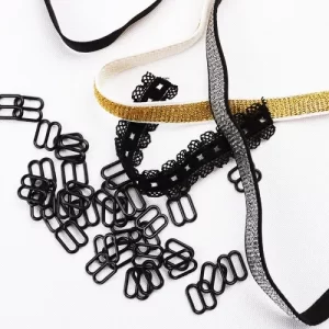 BlacK Plastic curved Buckle For Garments adjustable